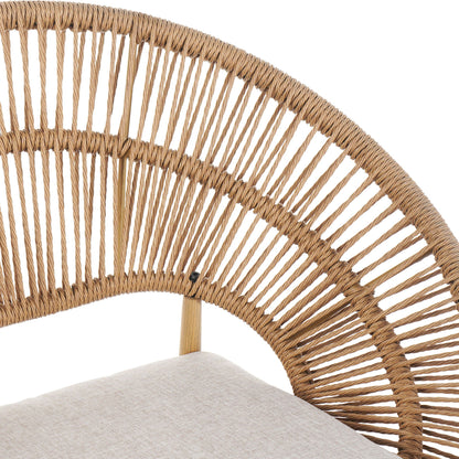 Cyril Rustic Modern Outdoor Papasan Dining Chair