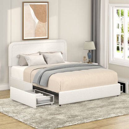 Liv Upholstered Storage Platform Bed with Drawers