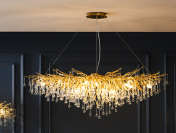 Postmodern Light Luxury Chandelier Water Drop Crystal Lamp Atmosphere - Tampa Home & Garden Store
