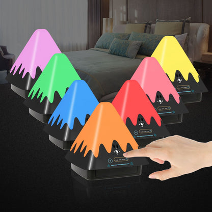 GemGear touch control night light pyramid lamps, 7 color-changing, dimmable brightness on Tampa Home & Garden Store