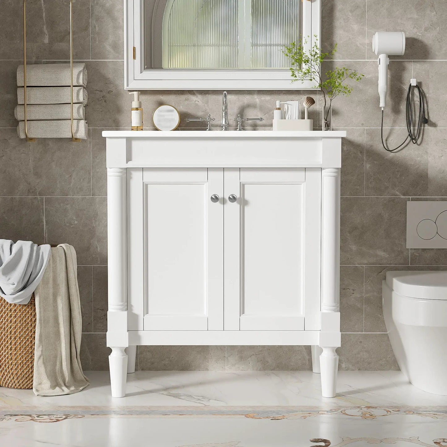 Bathroom Vanity Cabinet With Sink and Soft Close