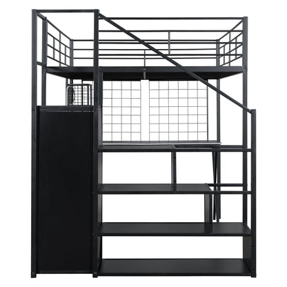 Loft Bed With Built In Workstation and Wardrobe