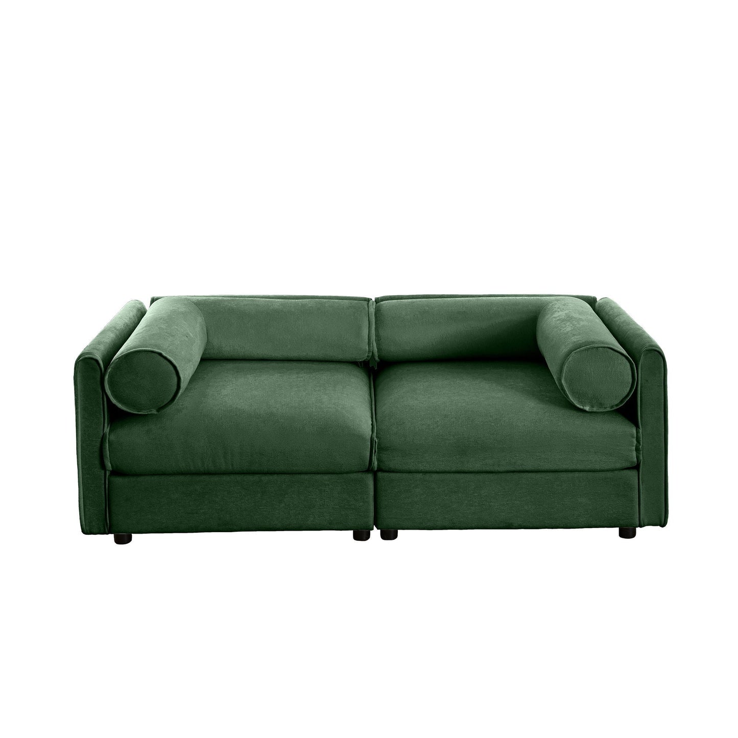 Modern Sofa with Storage and Cylindrical Backrest