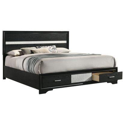Storage Platform Bed 2-Drawer with two under-bed drawers in black finish by HouseOfZazla on Tampa Home & Garden Store