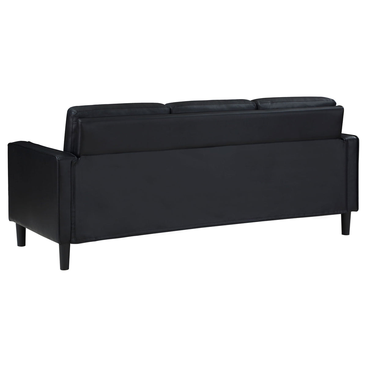 Ruth Two Piece Track Arm Sofa and Black Cushions