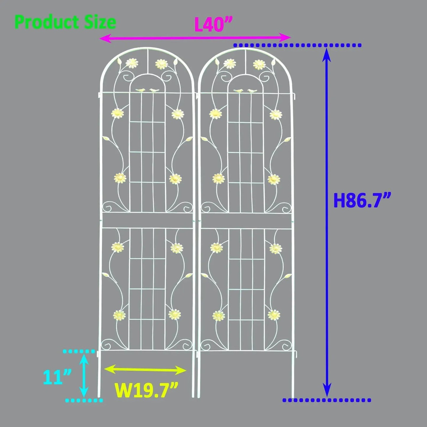 Metal Garden Trellis for Climbing Plants Outdoor