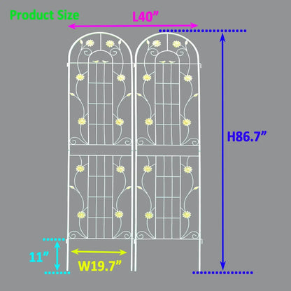 Metal Garden Trellis for Climbing Plants Outdoor