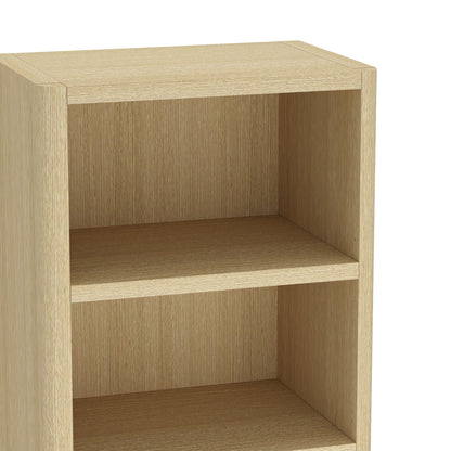 Open bookcase with adjustable shelves in light oak finish by HouseOfZazla on Tampa Home & Garden Store