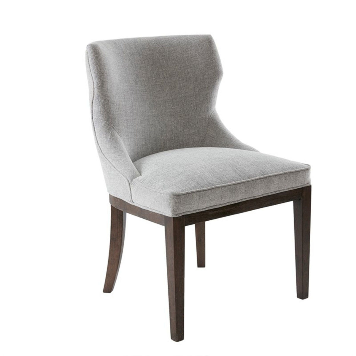 Gray Dining Side Chair Set with Solid Wood Legs in Mist Gray fabric by HouseOfZazla on Tampa Home & Garden Store