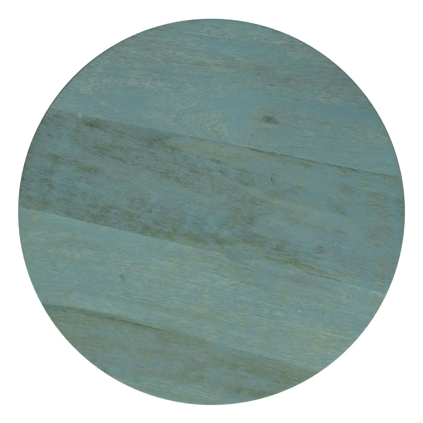 Robbie Handcrafted Accent Table surface in distressed teal wood by Unique Piece Furniture on Tampa Home & Garden Store