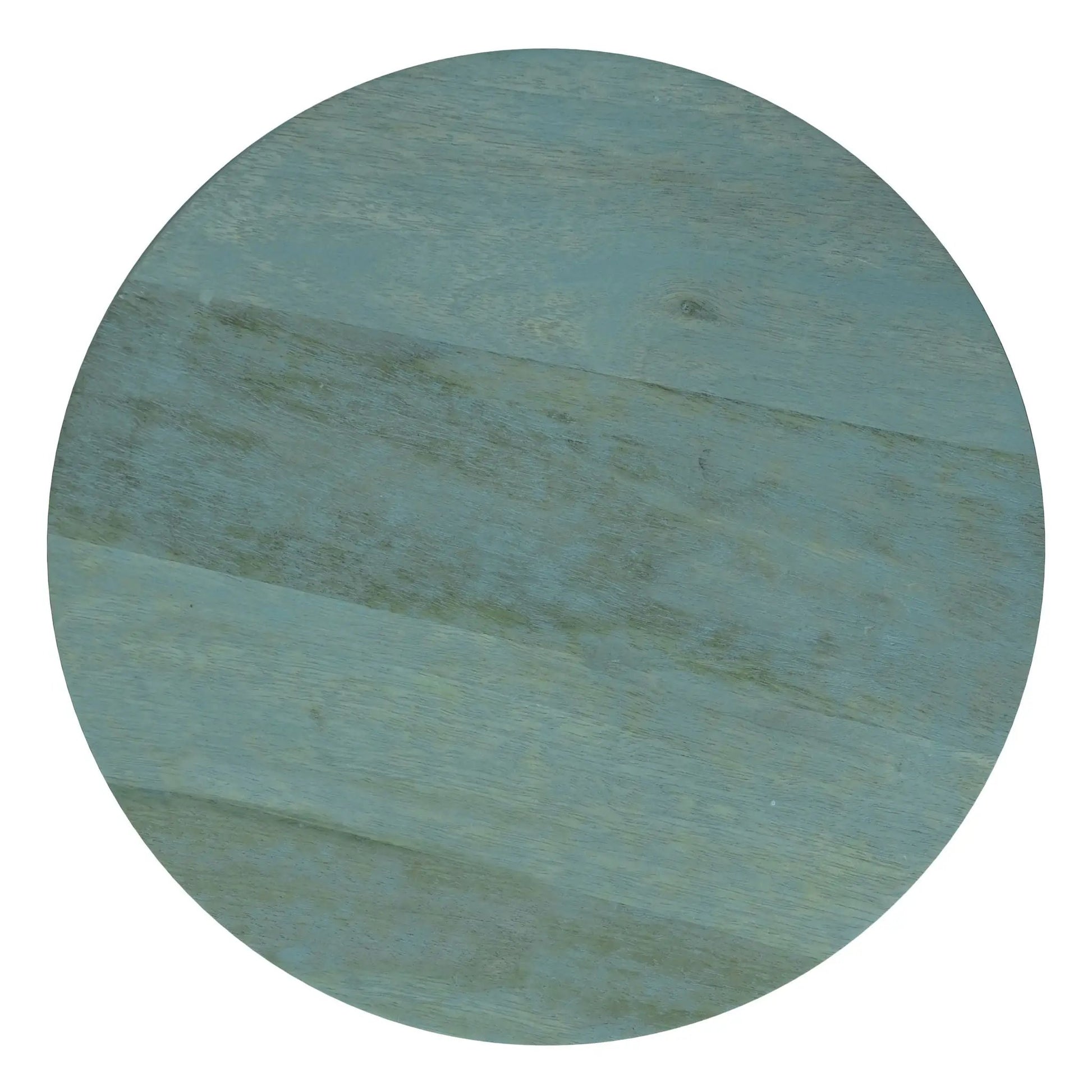 Robbie Handcrafted Accent Table surface in distressed teal wood by Unique Piece Furniture on Tampa Home & Garden Store