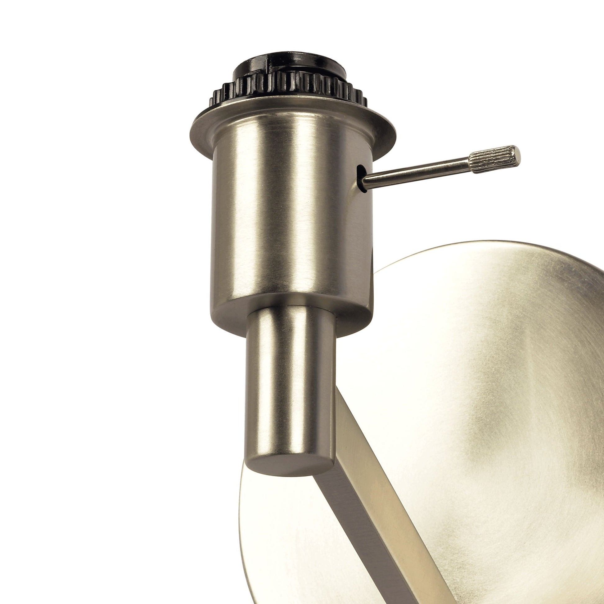 Nebula base wall lamp by HouseOfZazla brushed nickel finish with rotary switch on Tampa Home & Garden Store