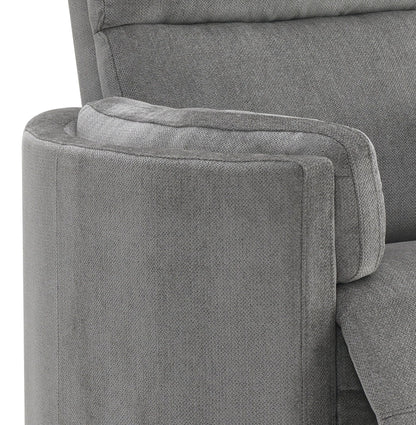 Sagen Glider Recliner with Swivel gray textured fabric by HouseOfZazla on Tampa Home & Garden Store