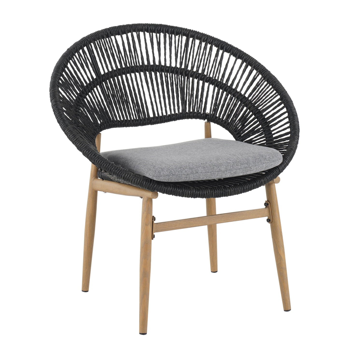 Cyril Rustic Modern Outdoor Papasan Dining Chair