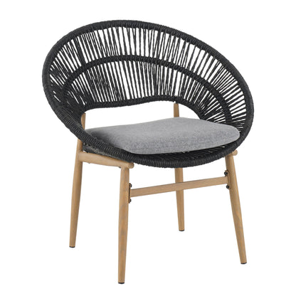 Cyril Rustic Modern Outdoor Papasan Dining Chair