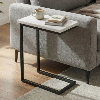 Skyler C Shaped Side Table for Living Room