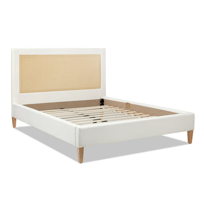 Haley Resin Wicker Upholstered Platform Bed