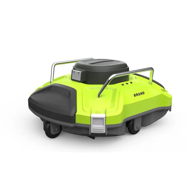 Ofuzzi Cyber 1000 H1 cordless robotic pool cleaner lime green and silver, above-ground cleaner on Tampa Home & Garden Store