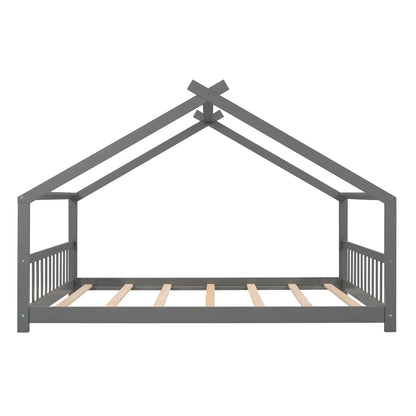 Playhouse Design Bed with Cozy Roof for Kids