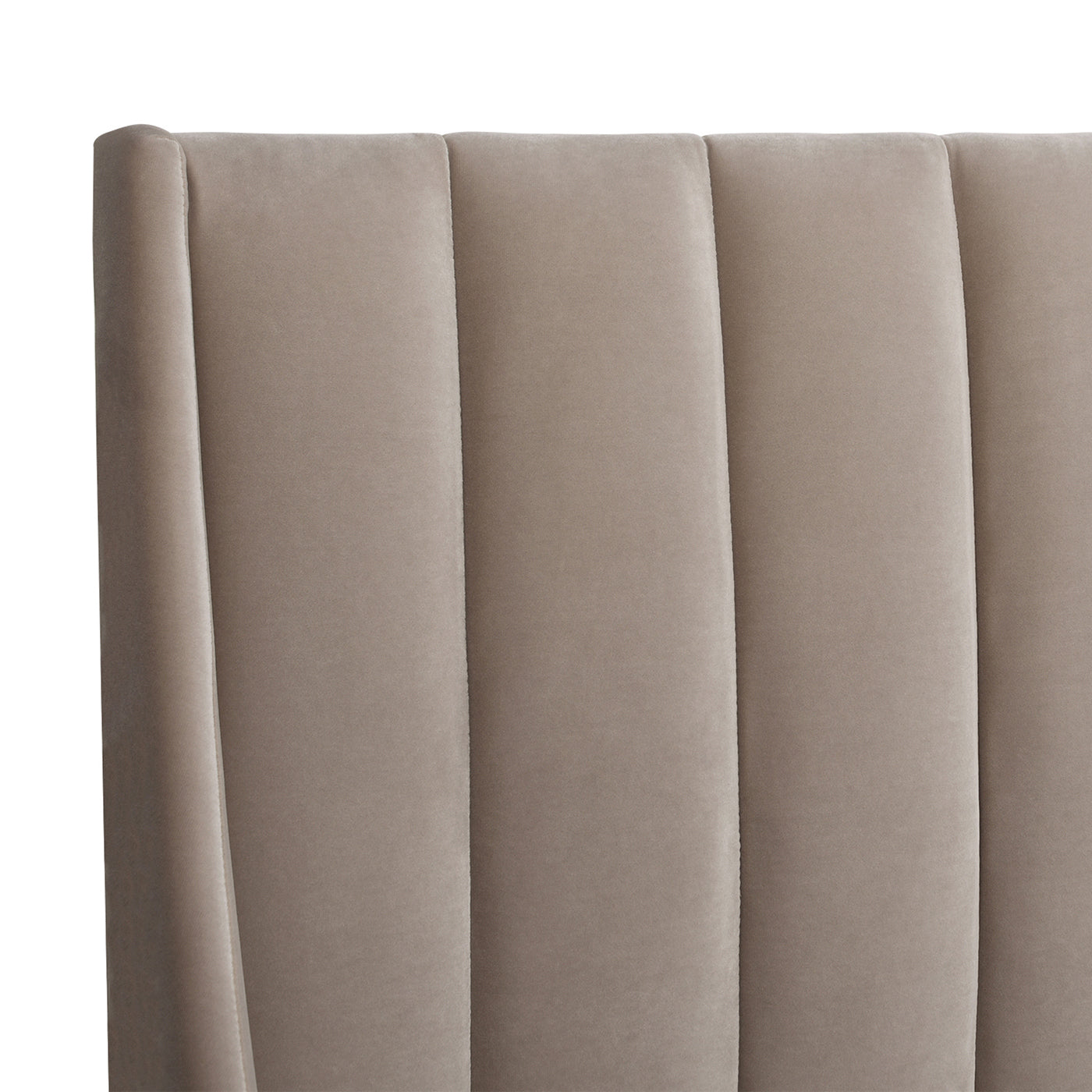 Aspen Vertical Tufted Headboard Mink Beige Performance Velvet for King Bed by HouseOfZazla on Tampa Home & Garden Store