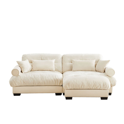 Oversized Modular Sofa with Movable Ottoman