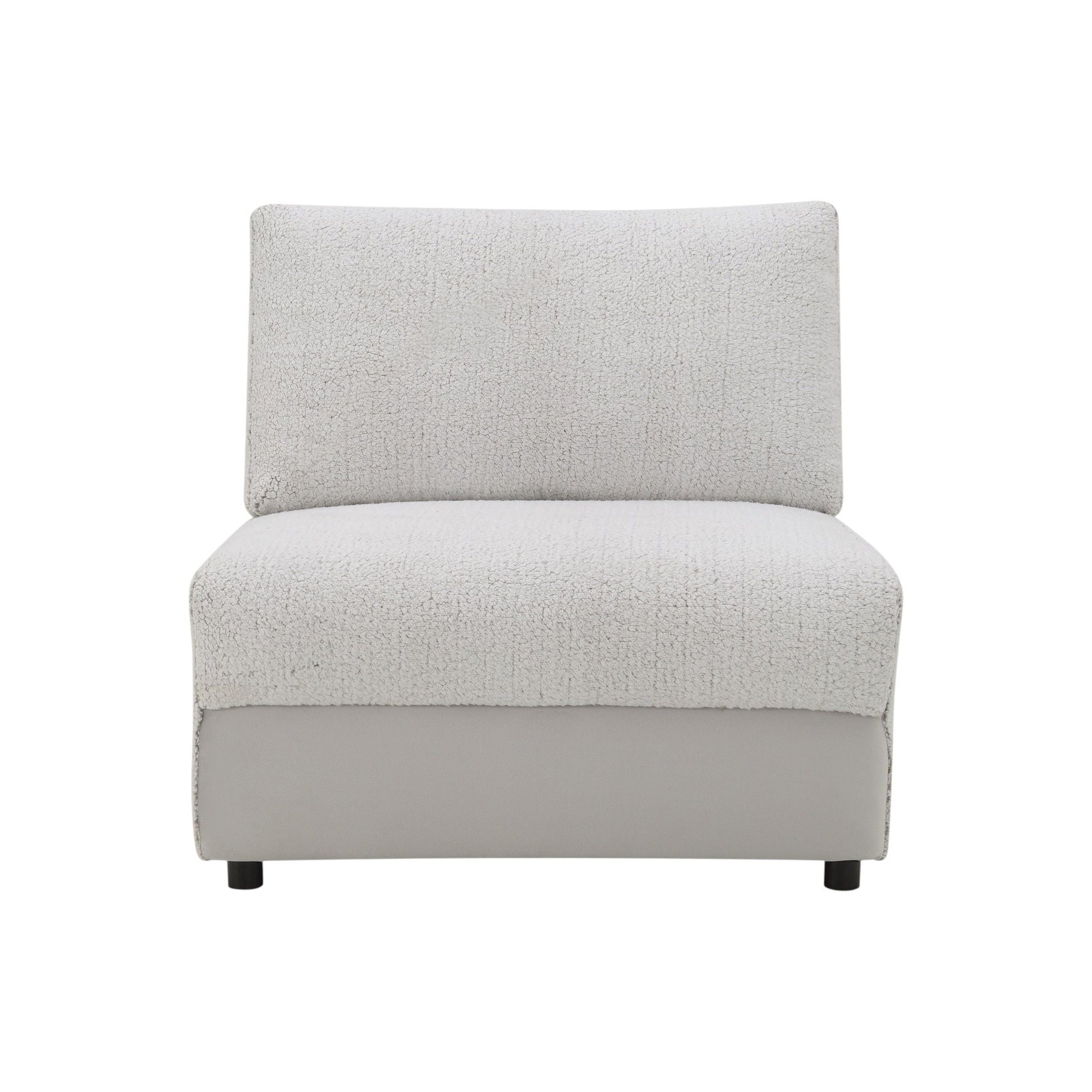 Tarrance gray modular power recliner chaise with textured boucle upholstery HouseOfZazla on Tampa Home & Garden Store