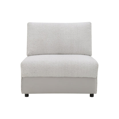 Tarrance gray modular power recliner chaise with textured boucle upholstery HouseOfZazla on Tampa Home & Garden Store