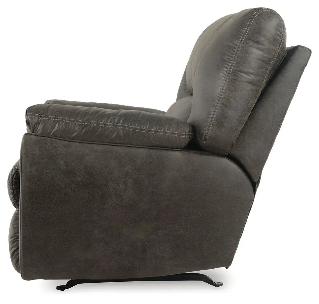 Tambo Rocker Recliner brown faux leather with padded arms by Unique Piece Furniture on Tampa Home & Garden Store