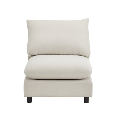 99 in oversize 5-piece L-shaped modular sectional sofa with beige fabric and dark legs on Tampa Home & Garden Store