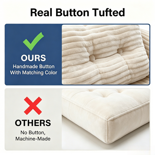 Boneless Foldable Floor Sofa Bed by HouseOfZazla in beige tufted bean bag sofa on Tampa Home & Garden Store