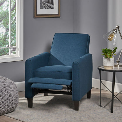 Upholstered Push Back Recliner Chair and Lounge
