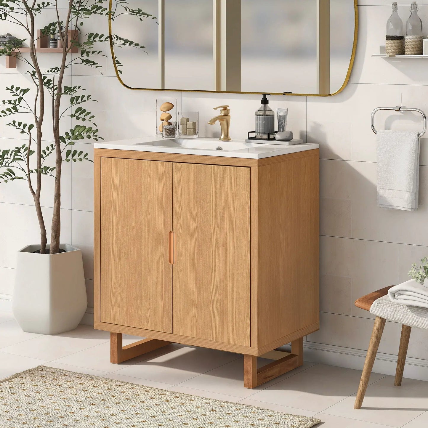 Bathroom Vanity Set With Sink and Storage Cabinet