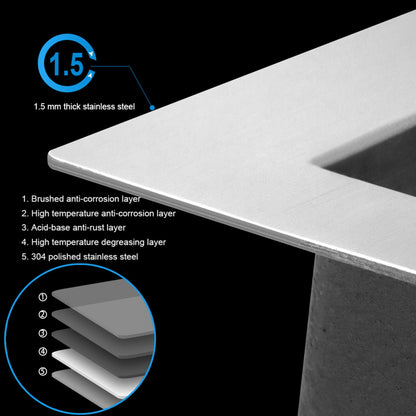 Modern Deep Single Bowl and Stainless Steel Sink