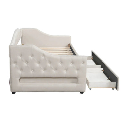 Daybed With LED Lighting and Upholstered Frame