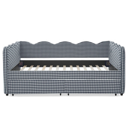 Gingham Daybed With Usb Port And The Wave Shape