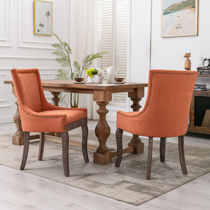 Ultra Side Dining Chair Nail Head set of 2 HouseOfZazla with nailhead trim on Tampa Home & Garden Store