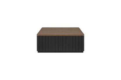 Channel Cocktail Table with Casters Black