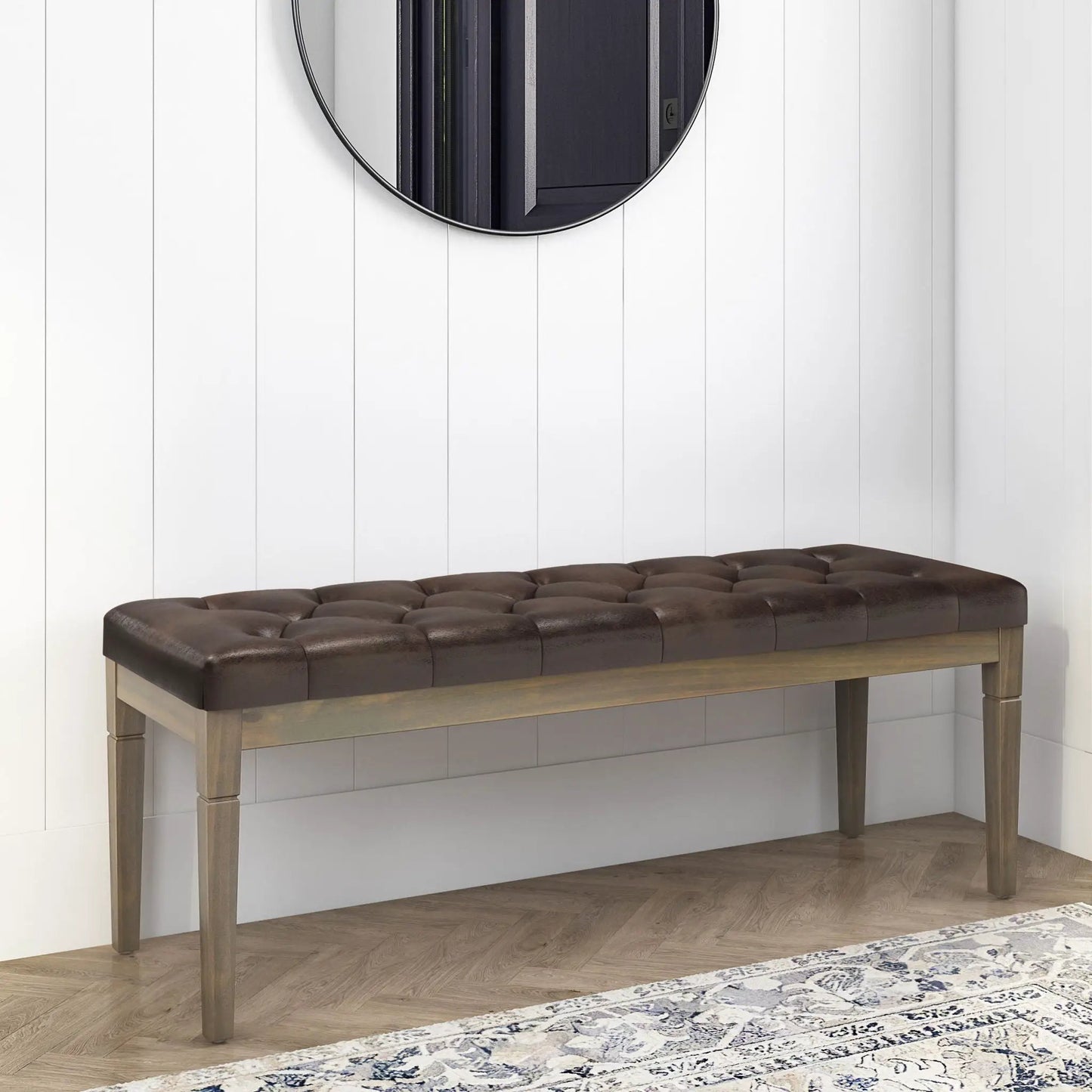 Waverly Upholstered Tufted Ottoman Bench