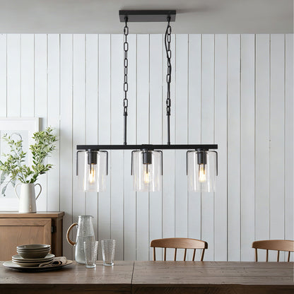 Adjustable Pendant Lighting with Wood Grain