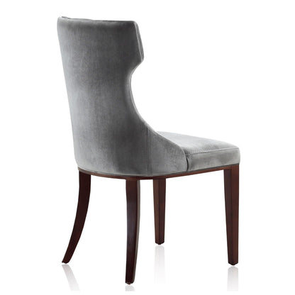 Reine dining chair set of 2 gray velvet upholstery with solid wood legs HouseOfZazla on Tampa Home & Garden Store