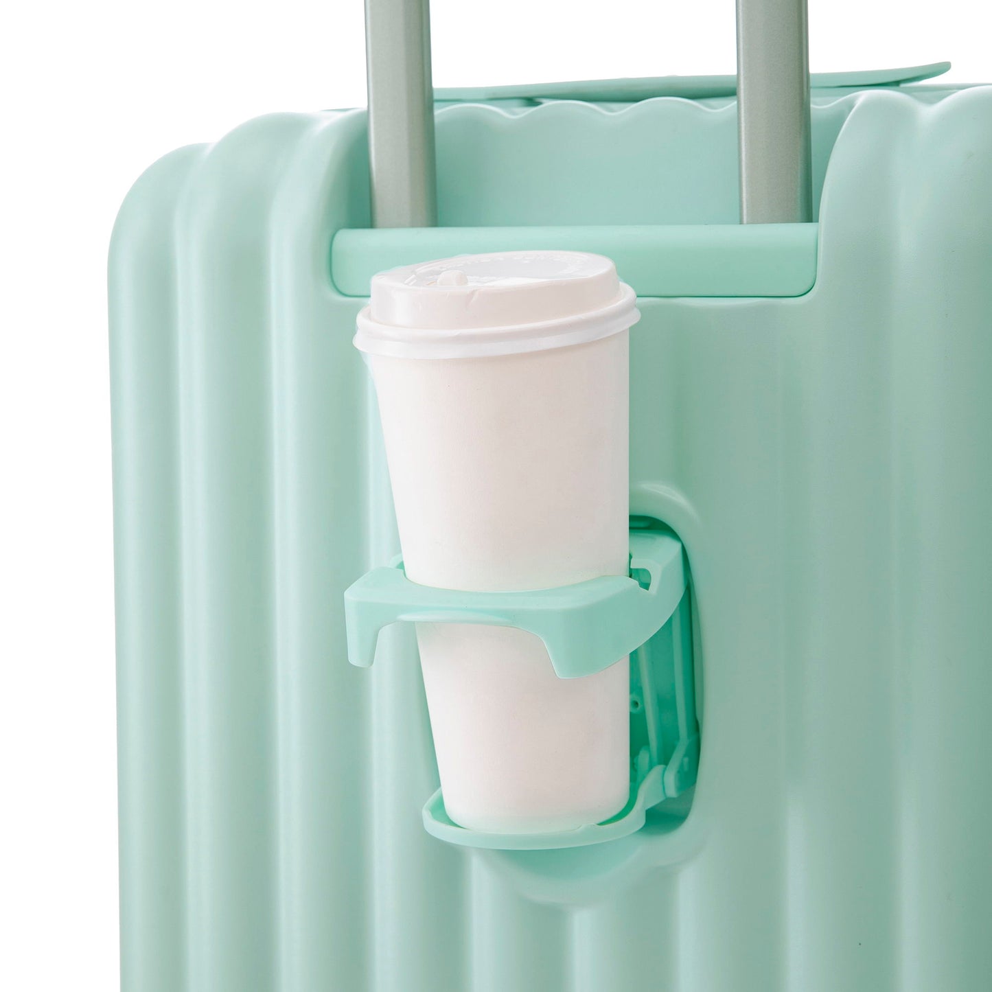 3-piece mint green spinner luggage set with cup holder on carry handle on Tampa Home & Garden Store