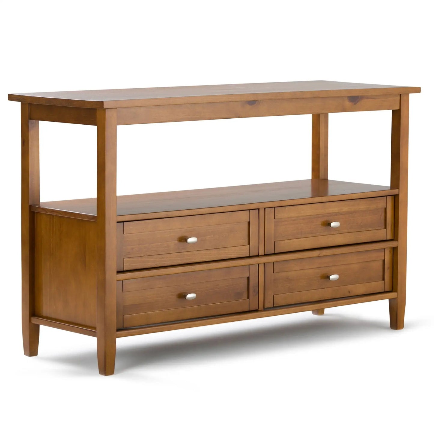 Warm Shaker Handcrafted Coffee Table in honey wood by Unique Piece Furniture with drawers on Tampa Home & Garden Store