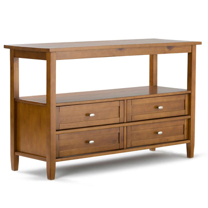Warm Shaker Handcrafted Coffee Table in honey wood by Unique Piece Furniture with drawers on Tampa Home & Garden Store