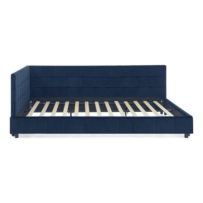 Mid Century Storage Upholstered Tufted Bed Frame