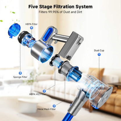 DailySale cordless upright vacuum with LED light removable battery on Tampa Home & Garden Store