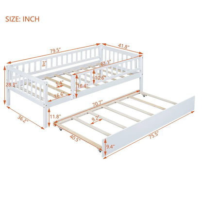 Multi Functional Wooden Daybed Frame Solid Pine