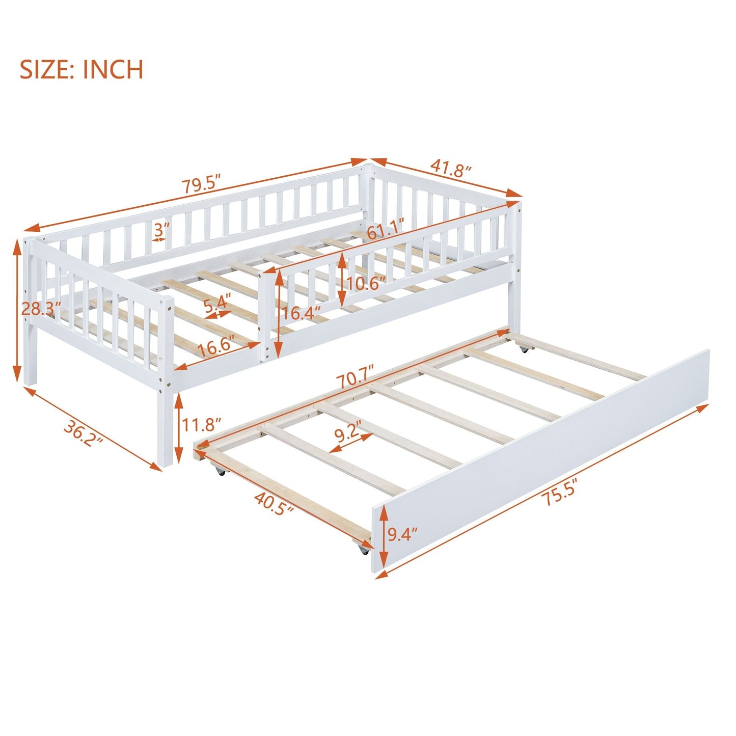Multi Functional Wooden Daybed and Bedroom