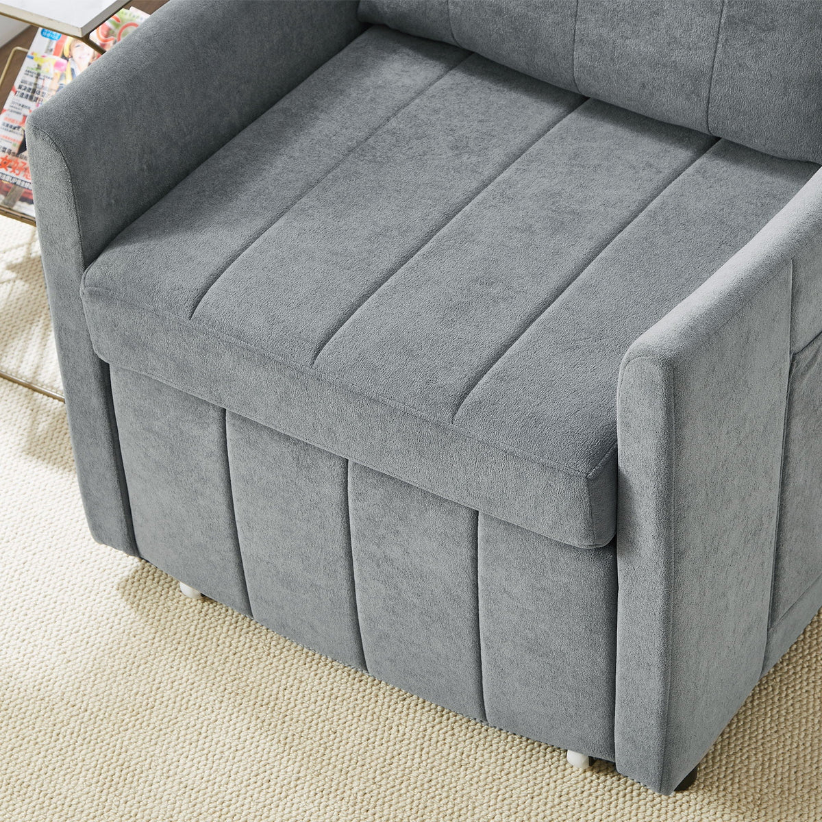 Convertible Sleeper Sofa and Storage Pockets