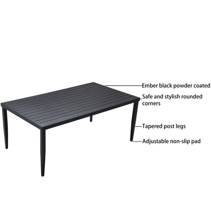 Aluminum Outdoor Patio Dining Table With Legs