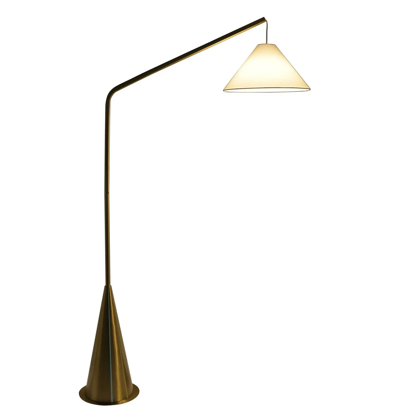 Lisbon floor lamp with coned base and white shade, on/off switch by Unique Piece Furniture on Tampa Home & Garden Store